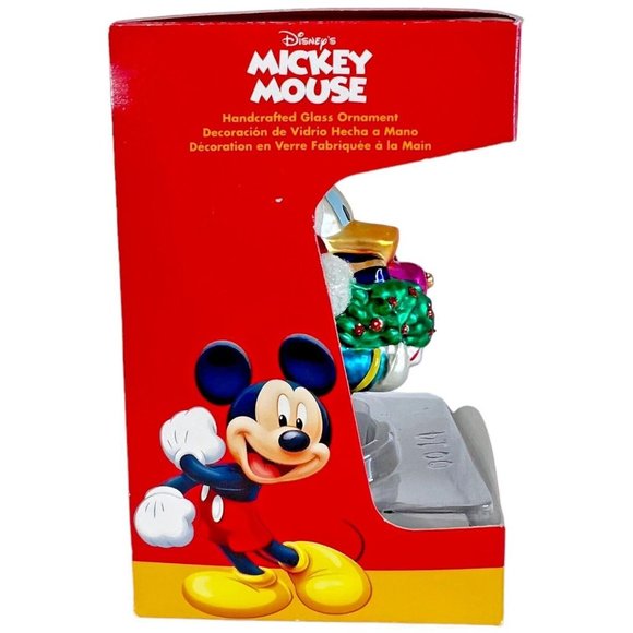 Santas Best Disney Donald Duck Christmas Ornament Handcrafted Glass New In Box - Picture 3 of 8